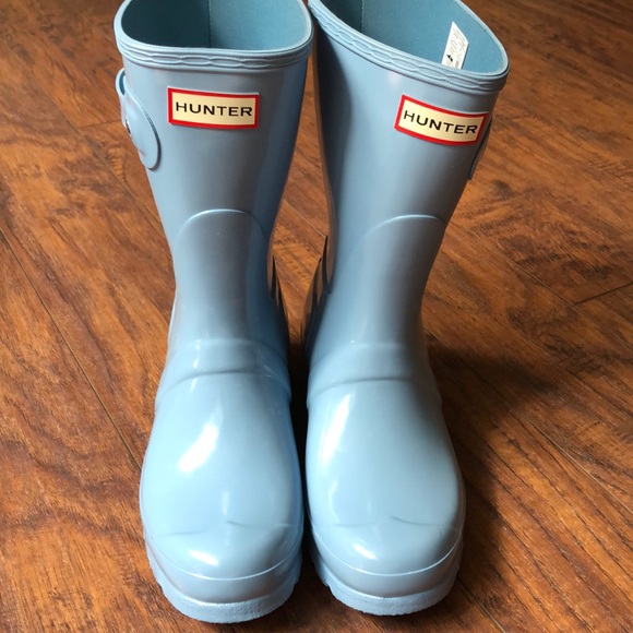 pale blue hunter boots